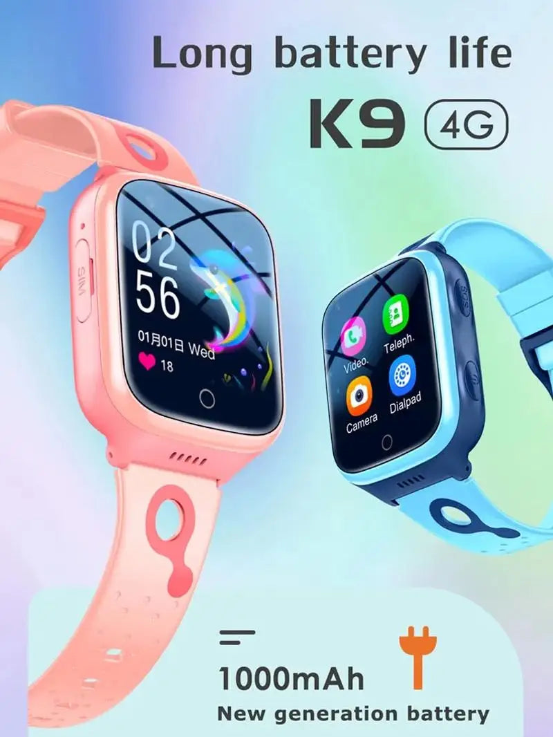 4G Kids Smartwatch Phone GPS Tracker K9 – SOS HD Video Call IP67 Waterproof Touch Screen Children Smart Watch - I YAN