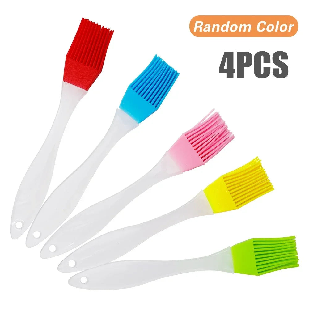 4/1PCS Silicone Barbecue Brush Pastry Grill Bread Oil Brush Split Type High Temperature Resistant BBQ Cake Baking Tool Bakeware