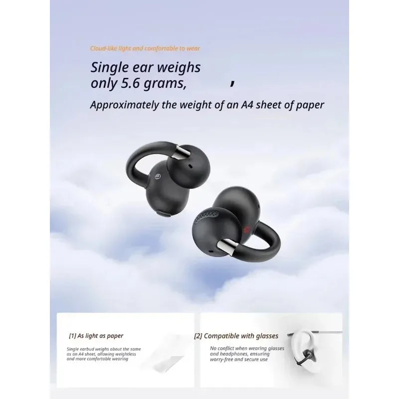 EarFun Clip 2 Open Ear Sport Bluetooth Earphones Hi-Res Sound AI Translation IP55 Waterproof Long Battery Life for Outdoor