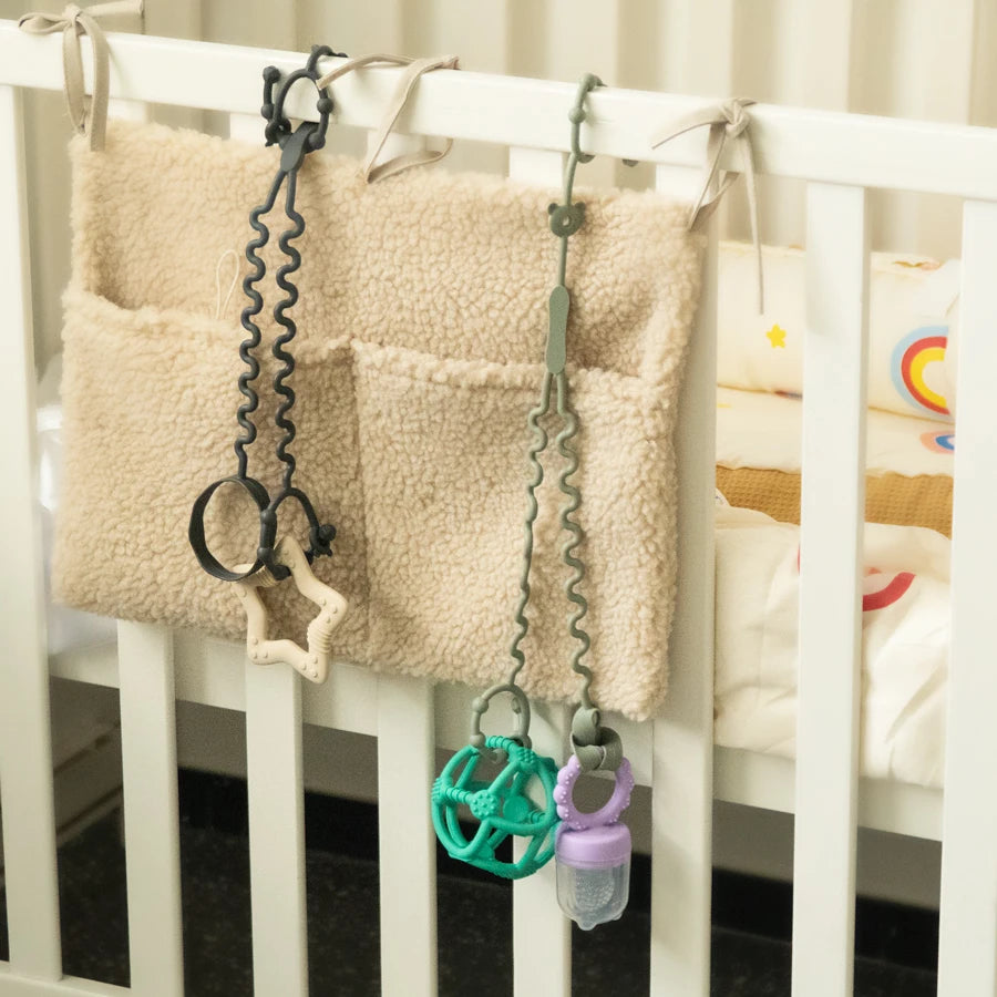 New 1PC Baby Pacifier Chain With 2 Clips Infant Bottle Chain Adjustable Silicone Pacifier Chain Teether Toy Stroller Accessories