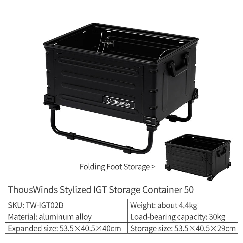 ThousWinds Stylized IGT Camp Kitchen Outdoor Storage Container Camping Table Lightweight IGT System Snow Peak Camping Supplies