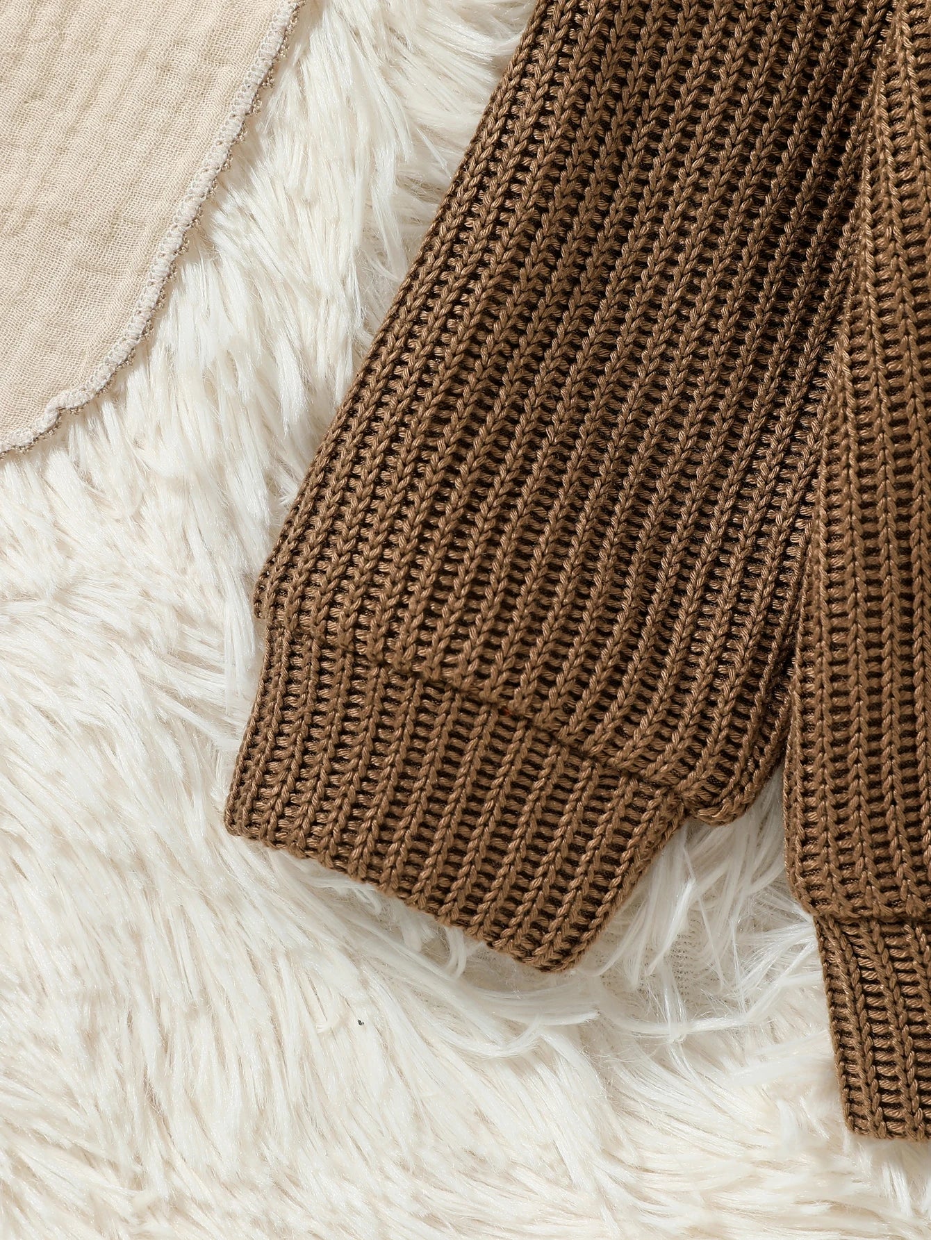 2024 New Style Baby Boys Autumn/Winter Solid Long Sleeve Casual Daily Sweater For 3M-3Y Clothes