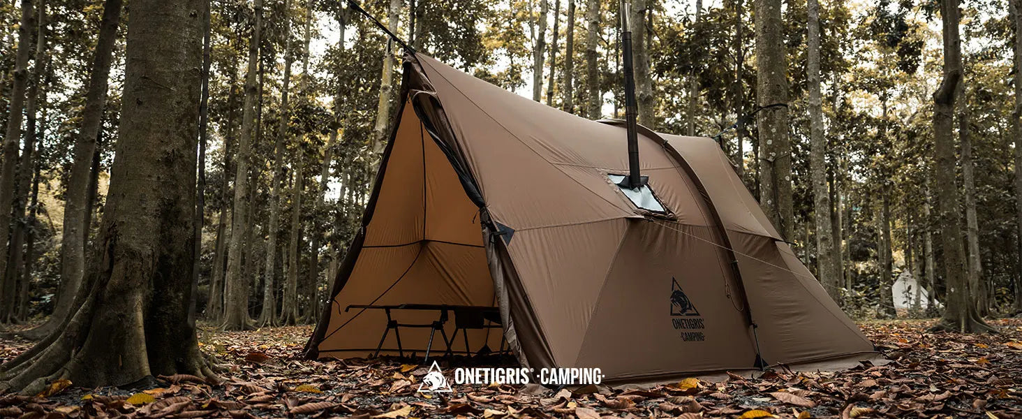 Onetigris ASH Hammock Canopy 4 Person Camping Hot Tent with Stove Jack 4 Season Waterproof Windproof for Survivalist Hiking