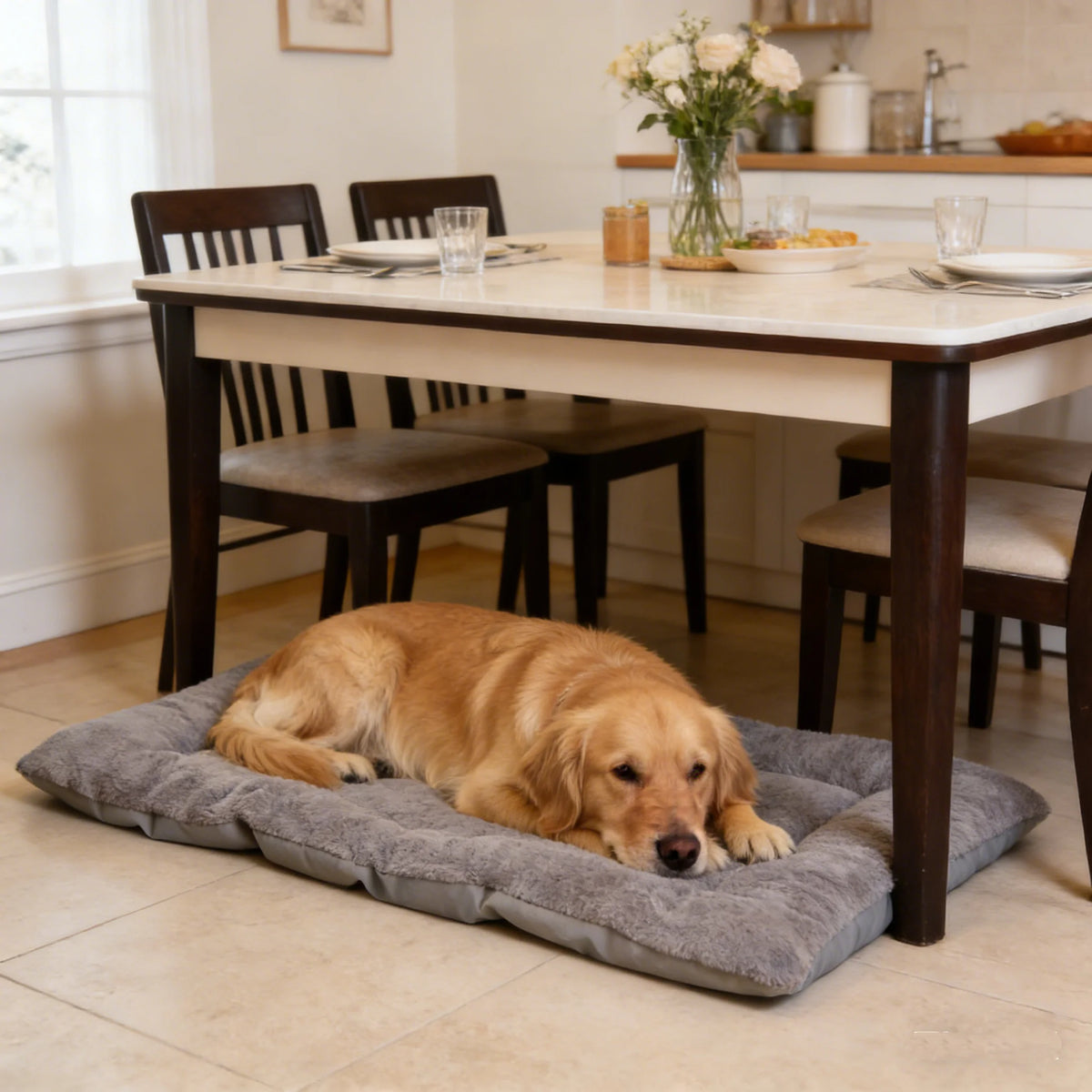 Extra large plush dog bed sofa by I YAN, thickened soft polyester pet mat suitable for small to large dogs.