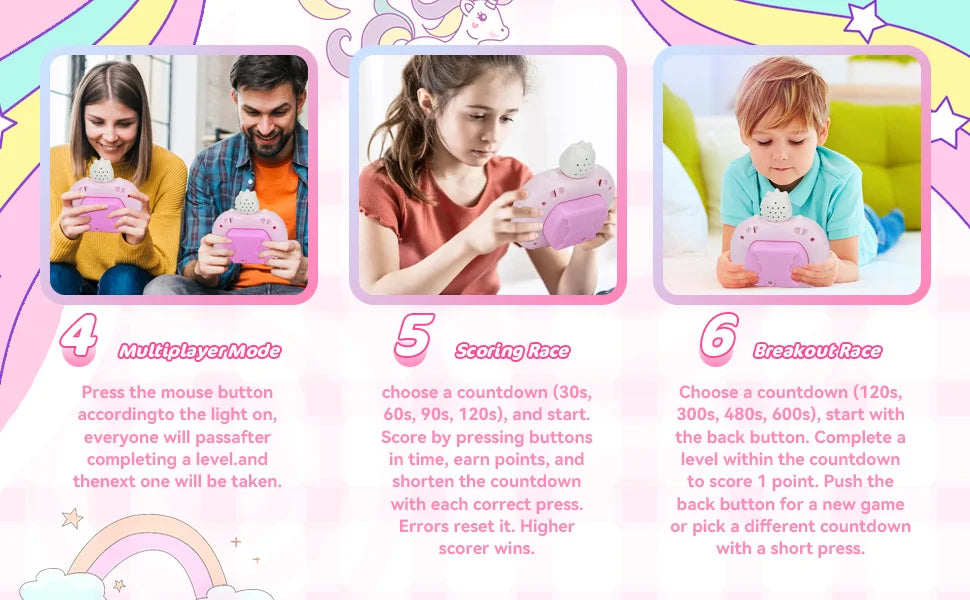 999 Level Electronic Pop Push Quick Push Game Console with LED Display Screen Suitable for Adult and Child Fidget Toy