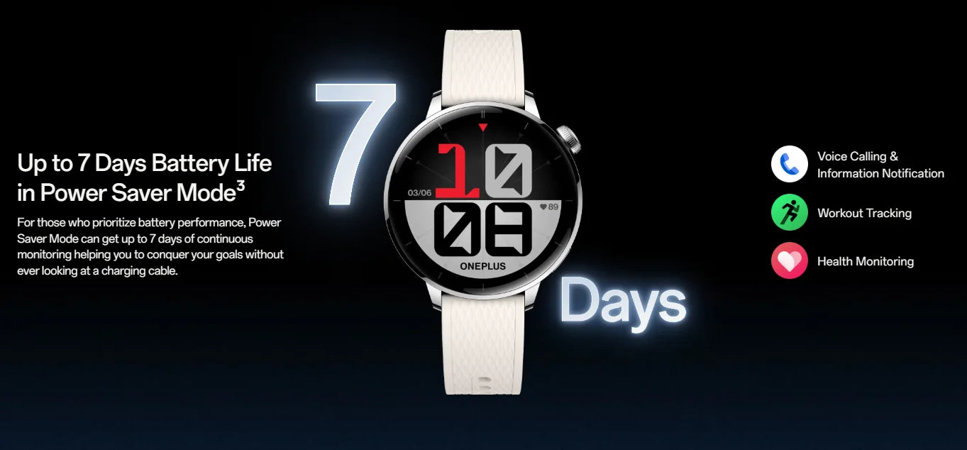 OnePlus Watch 3 43mm Global Version Smart Watch 1.32" AMOLED Display Up to 60h Battery Life Wear OS by Google GPS NFC