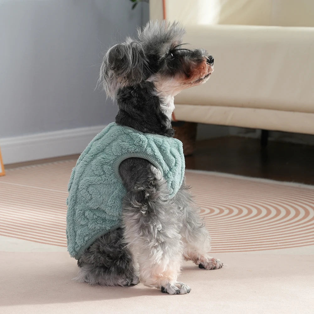 Soft fleece dog sweater for small dogs and cats, warm autumn winter puppy vest, French Bulldog and Yorkshire pet costume by I YAN