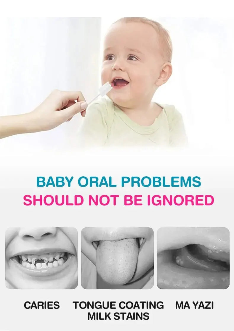 30/60/90pcs Disposable Baby Tongue Clean Stick Baby Oral Cleaner Gauze Glue-free Forged Baby Oral Tongue Cleaner for Babies