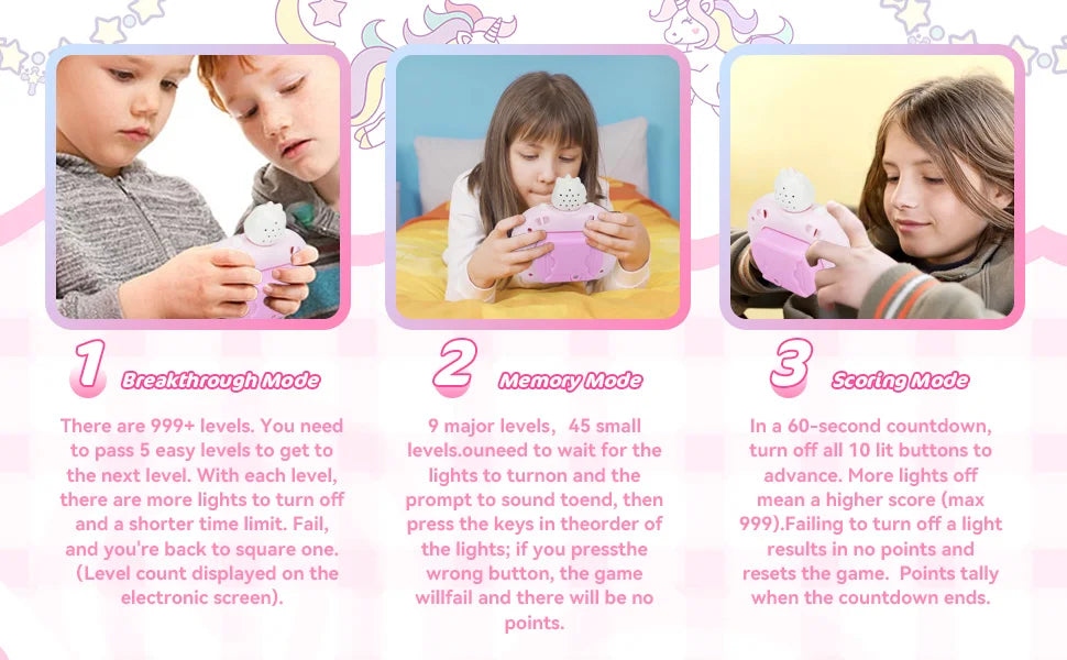 999 Level Electronic Pop Push Quick Push Game Console with LED Display Screen Suitable for Adult and Child Fidget Toy