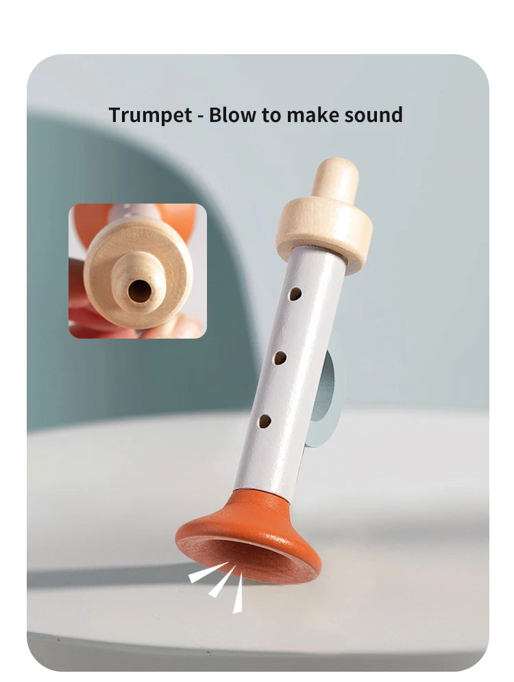 Colorful 5-piece baby musical instrument set including rattles and percussion toys for sensory play and early learning by I YAN.