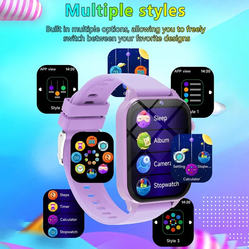 Kids Game Smart Watch with Flashlight & HD Camera – Waterproof Sport Watch with Sleep Tracker, Music & Alarm | Birthday Gift - I YAN
