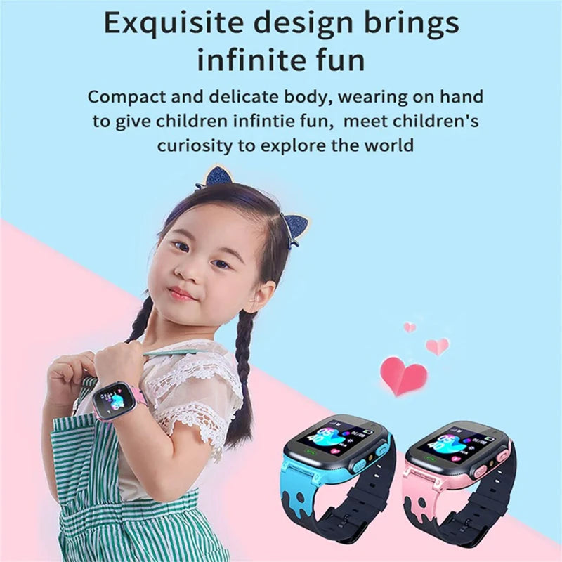 Lenovo Kids Smart Watch Men Women 1.44 Inch HD Screen SOS GPS LED Flashlight Two-Waycalling Mathematical Calculation Smartwatch