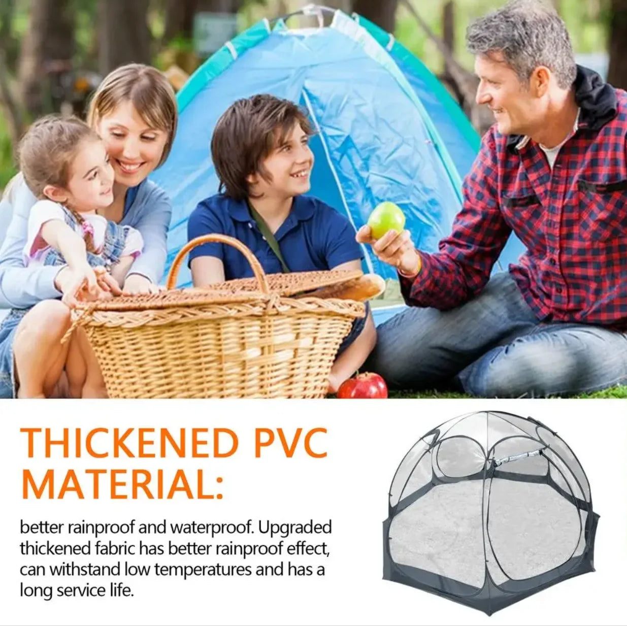 Starry Star Transparent Thickened PVC Portable Spherical Camping Tent Quick Opening Folding Rainproof Outdoor Shelter