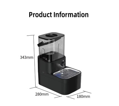 Stainless steel 3L filterless automatic pet water fountain by I YAN with recharge and detachable features, suitable for pets' hydration needs.