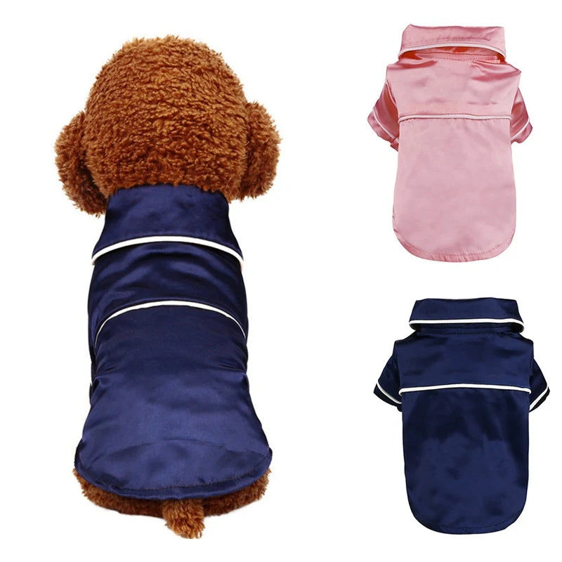 Soft silk French Bulldog pajamas for small dogs, I YAN pet shirt with cozy, comfortable design for dogs and cats.