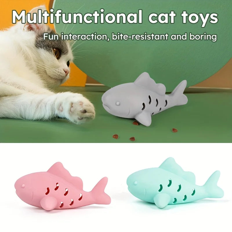 Interactive cat and dog toy by I YAN, durable bite-resistant design with hiding food compartments for small pets' teeth grinding and play.