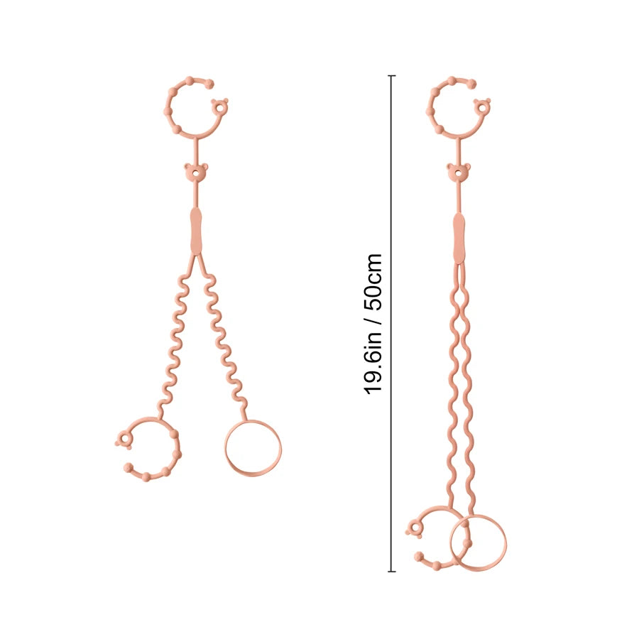 New 1PC Baby Pacifier Chain With 2 Clips Infant Bottle Chain Adjustable Silicone Pacifier Chain Teether Toy Stroller Accessories