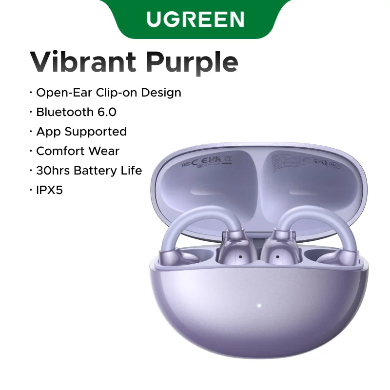 UGREEN Ear Clip EarBuds OWS Wireless Bluetooth Earphones TWS Headphones