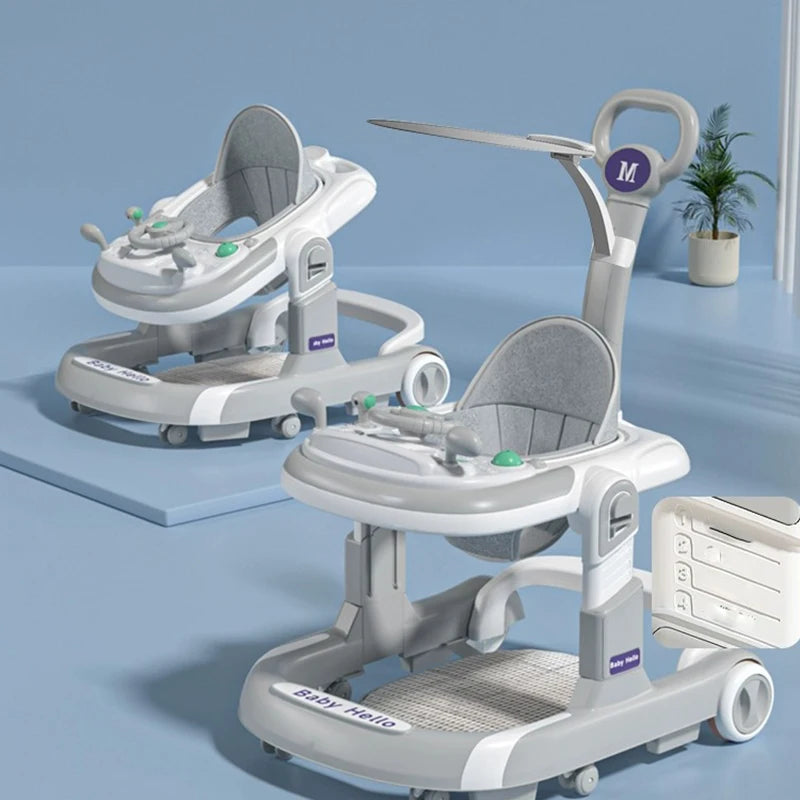 I YAN 5-in-1 baby infant walker with learning toy, anti-rollover safety features, multifunctional, no battery needed.