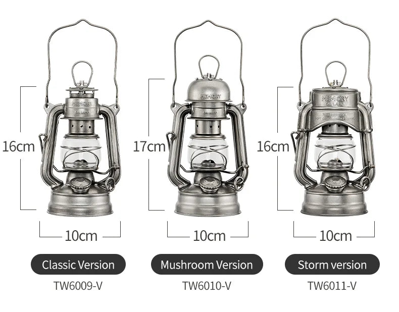 Oil Lamp Outdoor Portable Mini Camping Lantern Emotion Retro Lights for Hike Picnic Backpack Camping Supplies