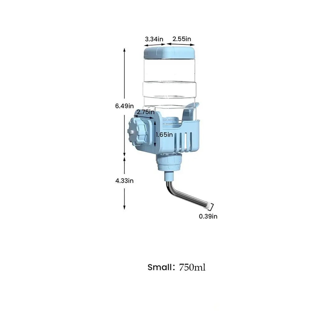 Leak-Proof Hanging Pet Water Dispenser Cage Mounted 750ml Automatic Water Dispenser Automatic Dispenser Animal Water Bottle