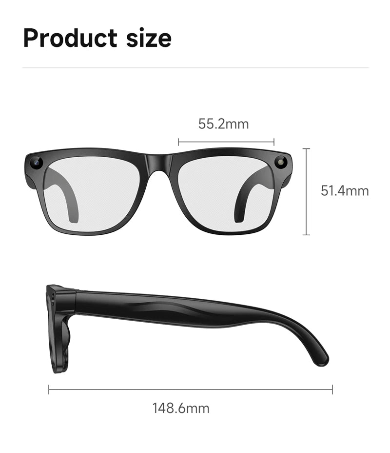 For Xiaomi AI Smart Glasses Photochromic Glasses 4K HD Camera Chat GPT Bluetooth Call Video Music Touch Translate Sunglasses