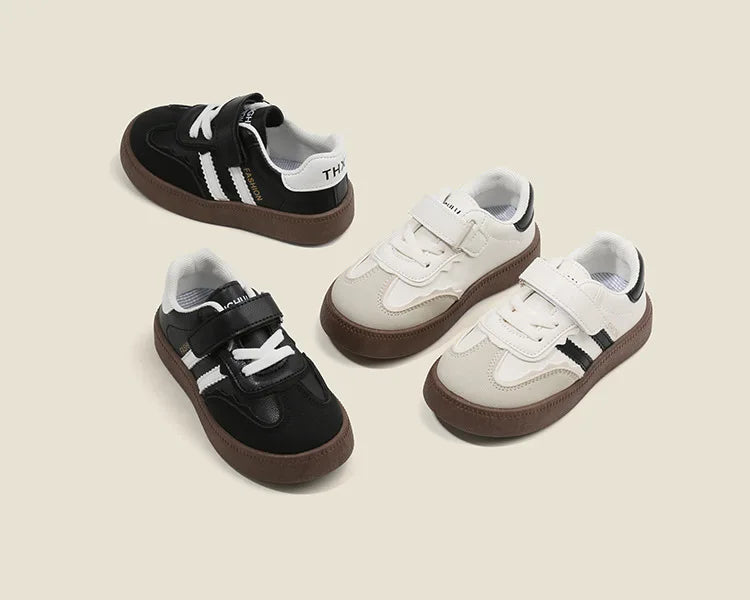 Children's Skate Shoes Girls White Sneakers 2024 Spring New Fashion Boys Canvas Shoes Kids Sports Shoes Unisex Casual Sneakers