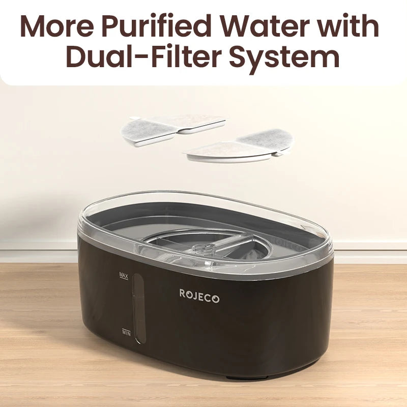 2.5L Dual Bowl Cat Water Fountain Ultra Quiet