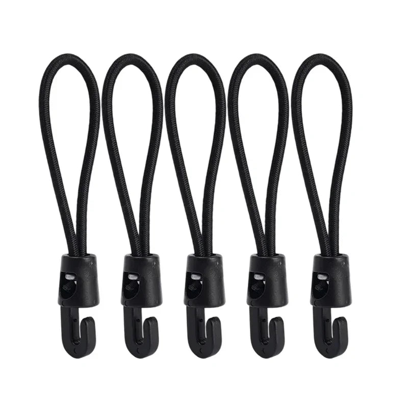 10/1Pcs Bungee Cord with Hooks 10/15/25cm High Elasticity Expander with Hooks Rubber Tensioner with Hooks for Camping Tarpaulin
