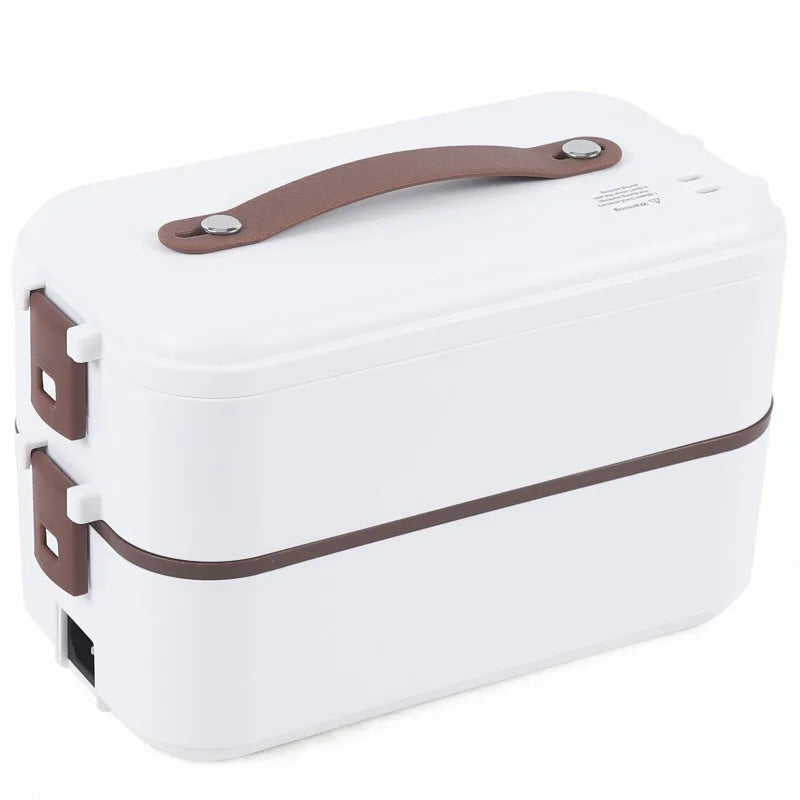 Electric Heating Lunch Box , Food Heater Container  0.8L Home Office Capacity  ,0.8L PP Stainless Steel Double Layer Food Warmer