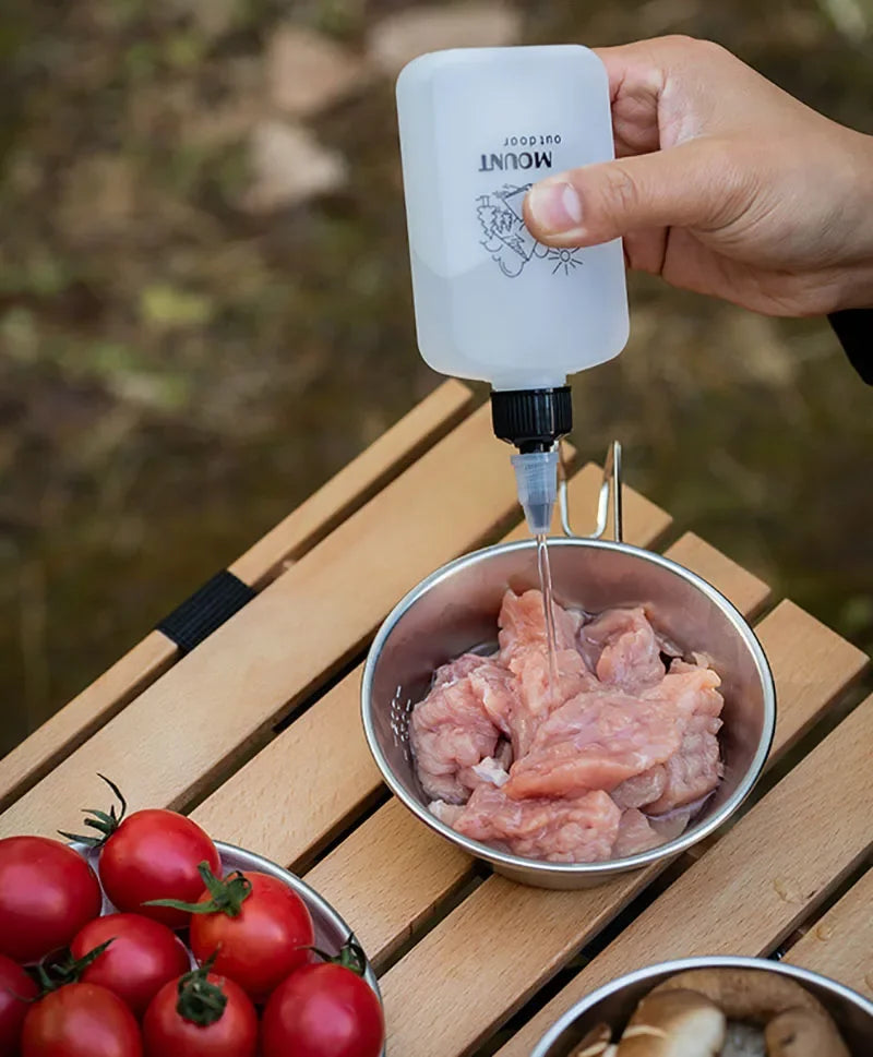 1/3Pcs 120ml Outdoor BBQ Seasoning Bottle Oil Dispenser Bottle Condiment Container Seasoning Squeeze Bottle for Camping Supplies