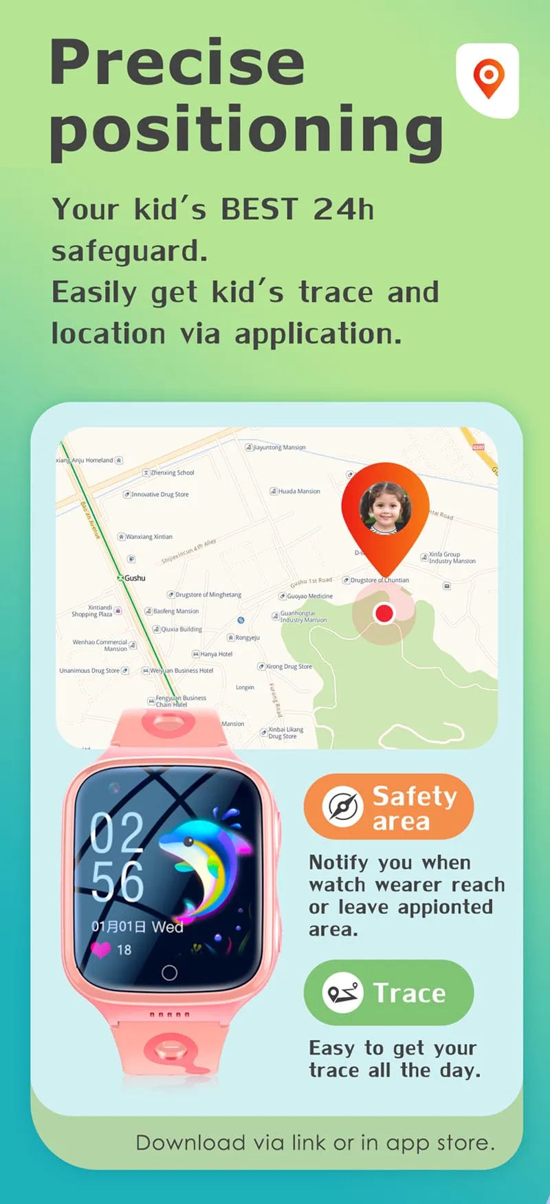 4G Kids Smartwatch Phone GPS Tracker K9 – SOS HD Video Call IP67 Waterproof Touch Screen Children Smart Watch - I YAN