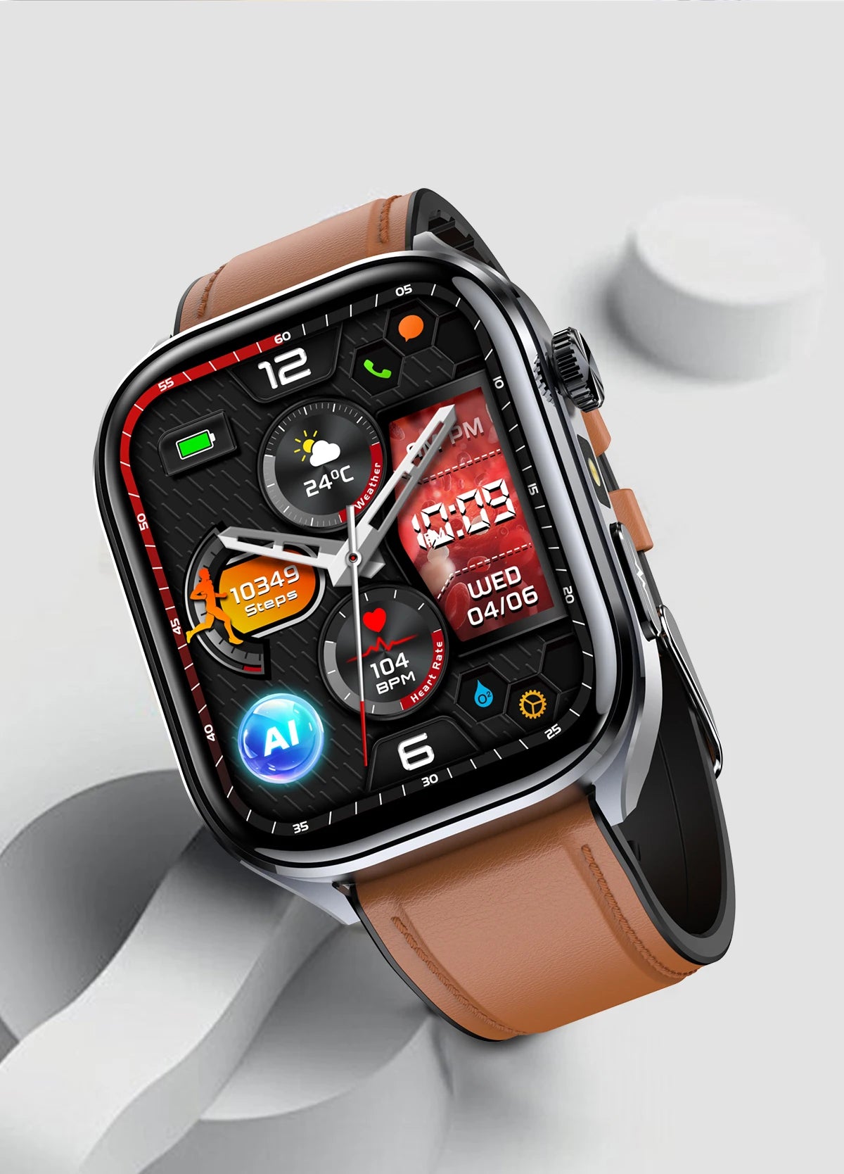 2025Nursing Level Uric Acid Blood lipids Smart Watch Men Blood Pressure ECG+PPG Clock Body Analysis Voice Call Health Smartwatch