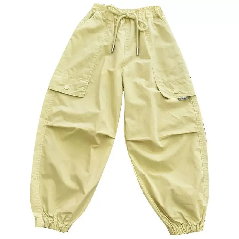 Autumn Clothes Fashionable Kids Cargo Joggers Elastic Ankle Pants Casual Trousers Light Breathable Summer Trendy Outfit