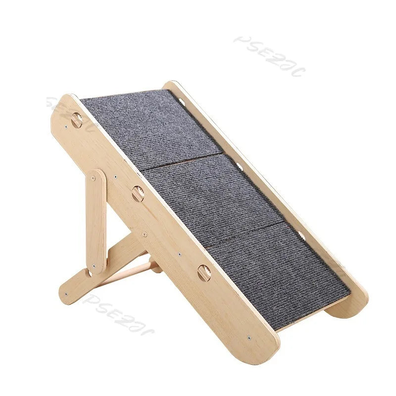 Adjustable and foldable I YAN dog staircase and pet ramp for cats and dogs, two-in-one pet climbing ladder with safety features