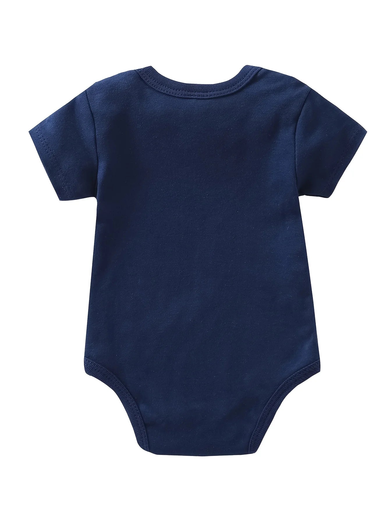 Set of 5 baby boy short sleeve rompers from I YAN, breathable cotton bodysuits for newborns and infants aged 0-9 months.