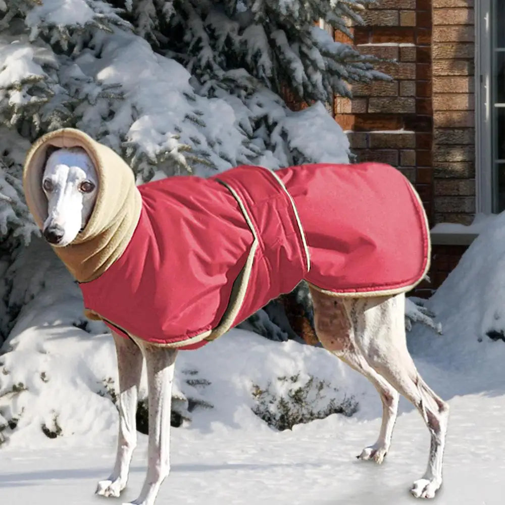 I YAN waterproof dog turtleneck sweater with thermal, thick fabric, designed for cold weather, featuring a cozy pullover style for pets.