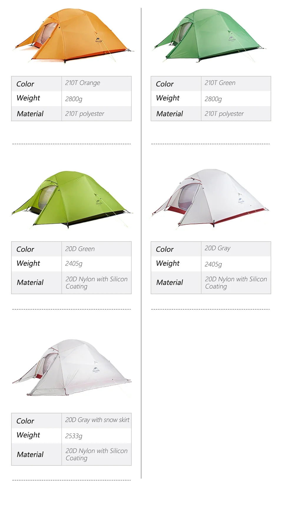 1 2 3 Person Camping Tent Ultralight Waterproof Trekking Tents Hiking Backpacking Shelter Tent Travel Tent