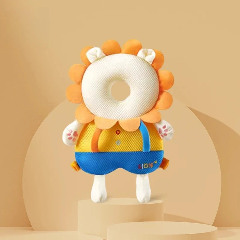 I YAN baby head protector pillow featuring a cute cartoon backpack design, toddler safety cushion for learning to walk and prevent falls