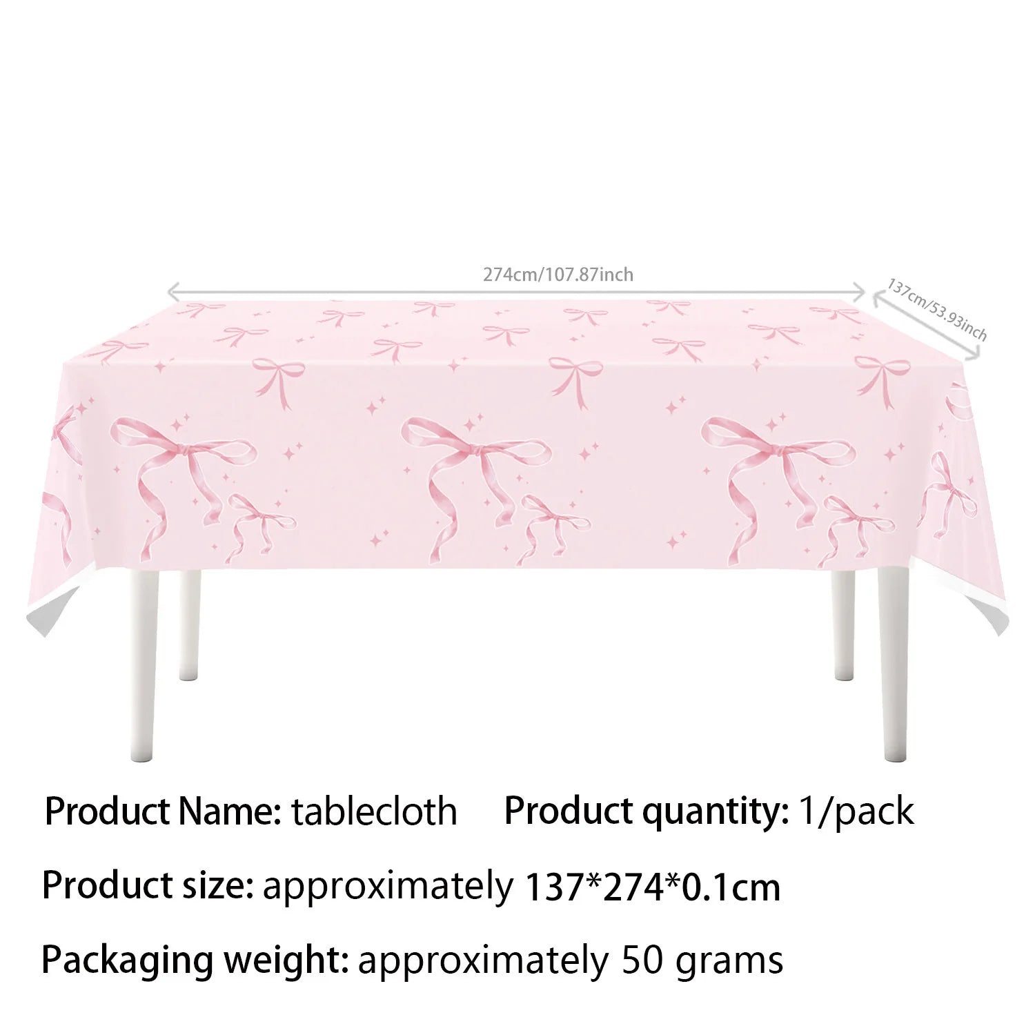 Pink Bow Tie Disposable Tableware Birthday Party Supplies Festival Tableware Pink Pattern Plate Mat Disposable Paper Cups Knive