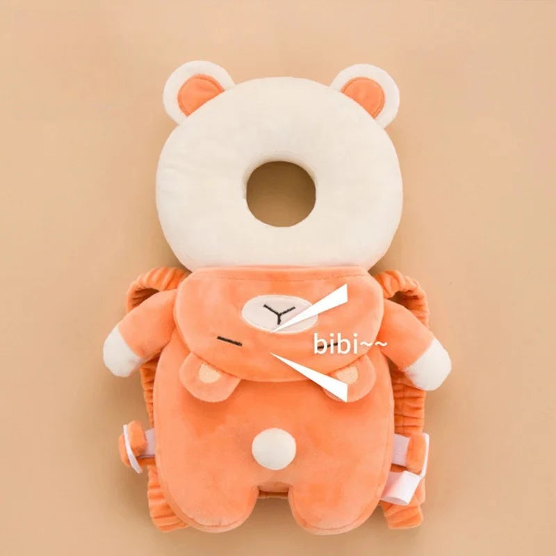 I YAN baby head protector pillow cartoon backpack with safety cushion, toddler anti-fall support for newborns learning to walk