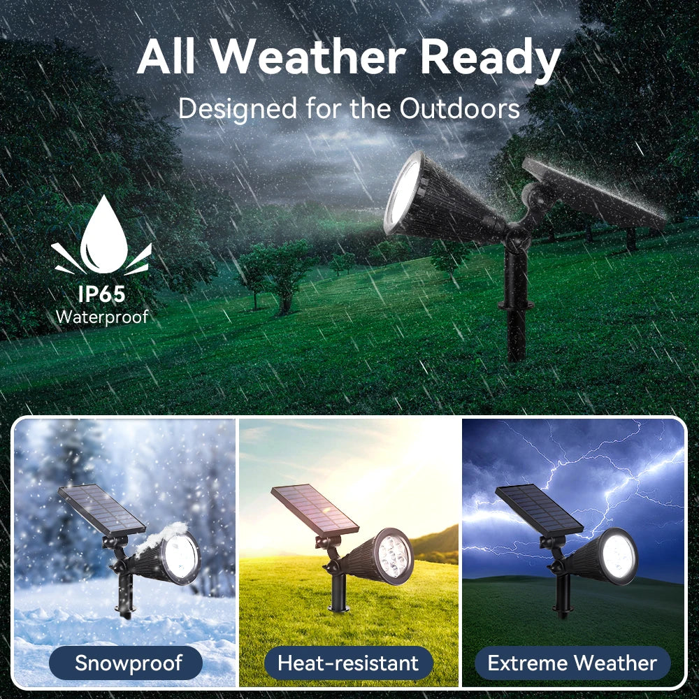 Outdoor Solar Lights Home Garden Patio Walkway Lawn Waterproof Led Solar Lamp Spotlight Decorations Energy Yard Lantern Lighting