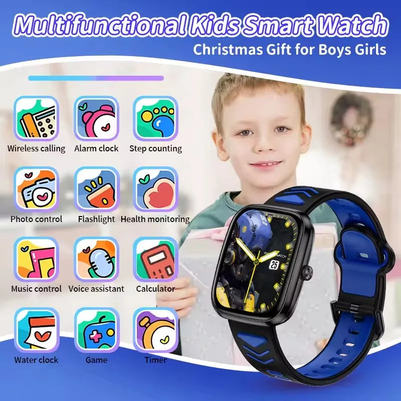 Kids Smartwatch Teenage Pedometer Sports Children Smartwatch – Wireless Calling Student Gift for Boys & Girls - I YAN