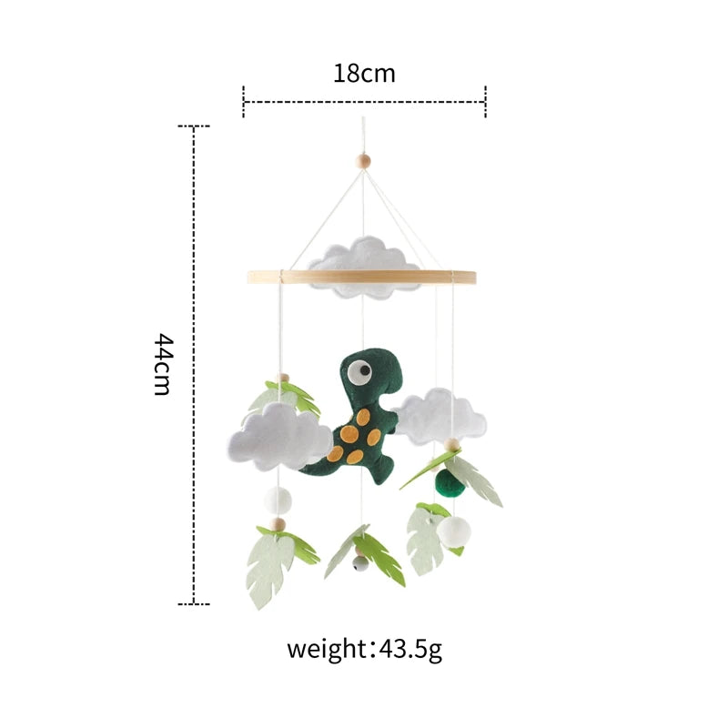 Hot Air Balloon Wooden Baby Crib Mobile – Musical Bed Bell & Rattles for Newborns 0–12M - I YAN
