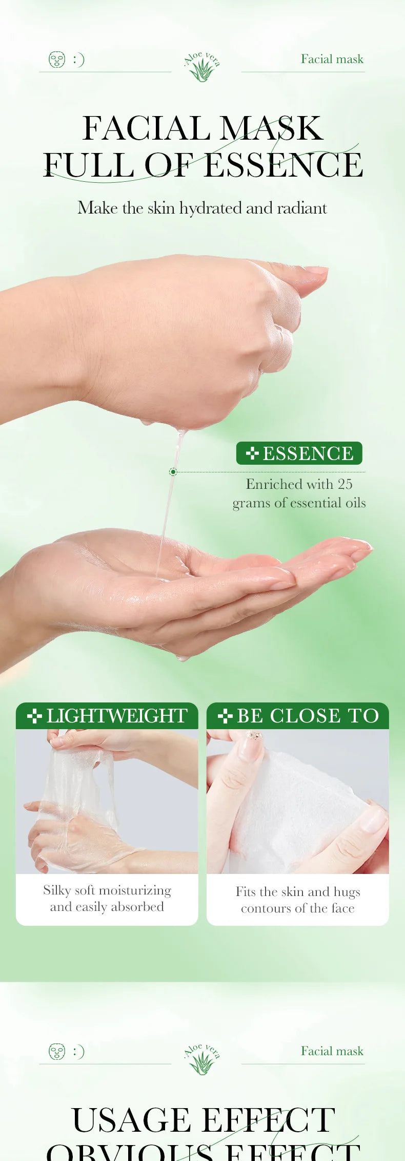 10pcs SADOER Fruit Floral Fragrance Face Mask Moisturizing Anti Wrinkle Hydrating Chamomile Facial Masks Skin Care