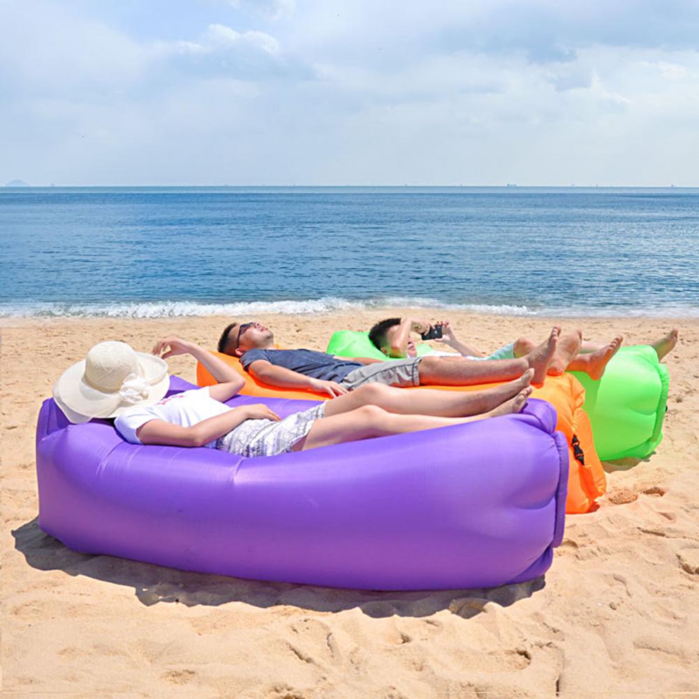 Inflatable Sofa Cushion Camping Air Tent Bed Sleeping Bag Portable Outdoor Durable Lazy Beach Air Mattress Folding Lounger Chair