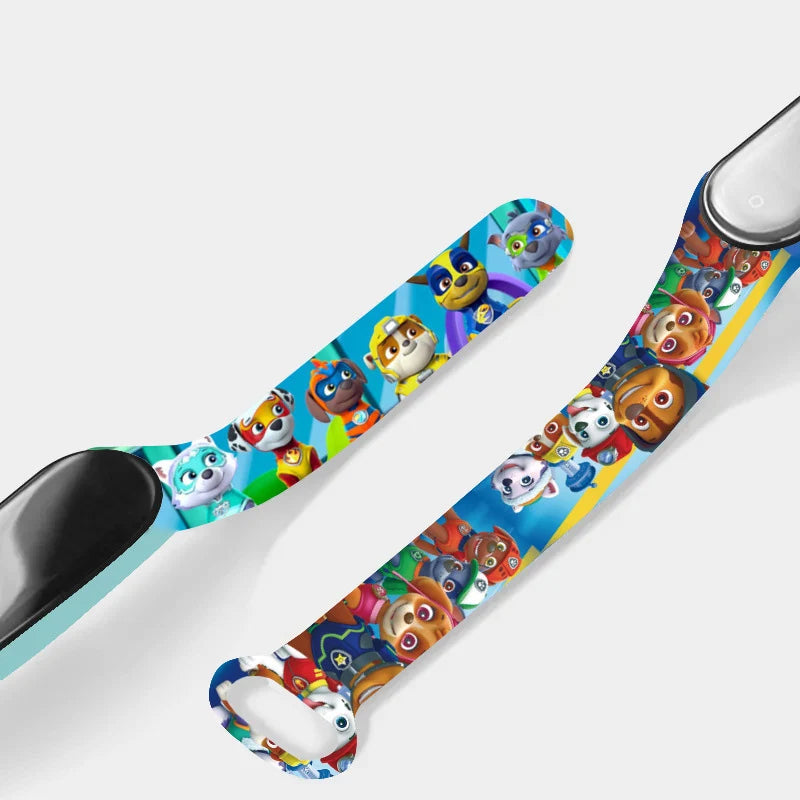 Kids LED touch screen digital wristwatch with silicone strap, sports design, ideal for children and students.