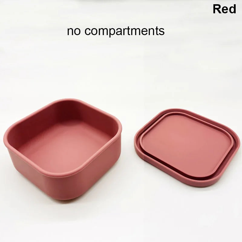 Silicone Lunch Box with 3 Compartments – Leakproof BPA Free Bento Box - I YAN