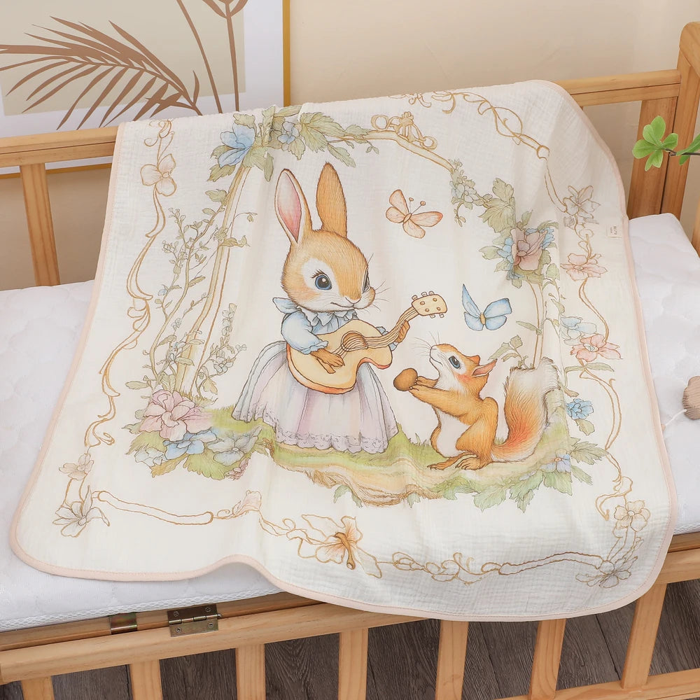 Newborn Baby Bath Towel Class A Pure Cotton Gauze – Soft Absorbent Children's Blanket for All Seasons - I YAN