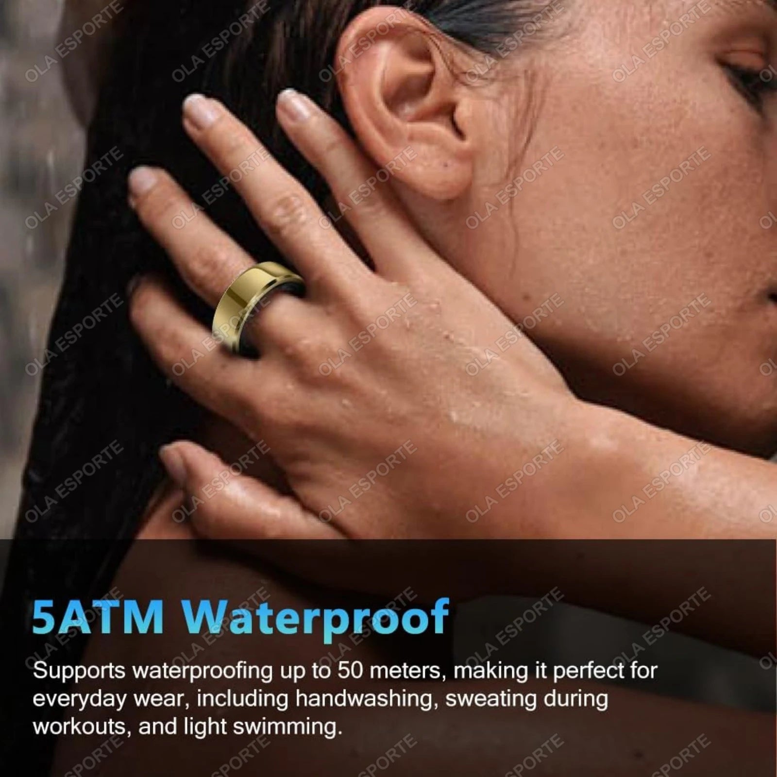 Smart Ring Blood Pressure Heart Rate Sleep Monitoring Smartring IP68 & 5ATM Waterproof Multi-sport Mode Smartring Man Women